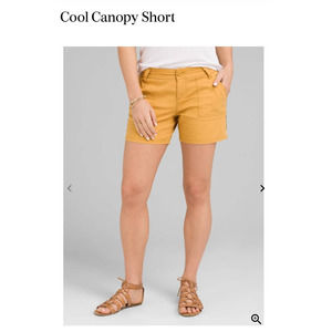 prAna Cool Canapoy Golden Sky Shorts Womens Size 6